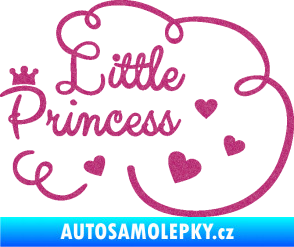 Samolepka Little princess nápis Ultra Metalic růžová