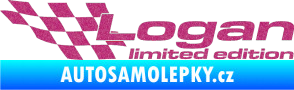 Samolepka Logan limited edition levá Ultra Metalic růžová