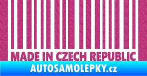 Samolepka Made in Czech republic čárový kód Ultra Metalic růžová