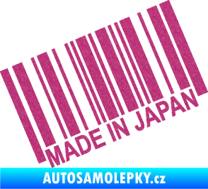Samolepka Made in Japan 003 čárový kód Ultra Metalic růžová