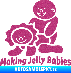 Samolepka Making jelly babies Ultra Metalic růžová