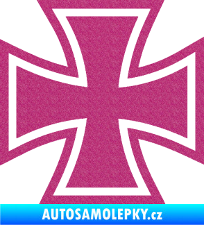 Samolepka Maltézský kříž 001 Ultra Metalic růžová