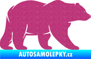 Samolepka Medvěd 002 pravá Ultra Metalic růžová