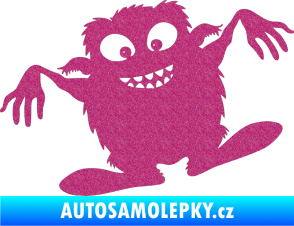 Samolepka Monstrum 001 levá Ultra Metalic růžová