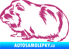 Samolepka Morče 002 levá Ultra Metalic růžová