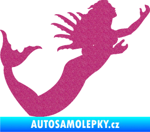 Samolepka Mořská panna pravá siréna Ultra Metalic růžová
