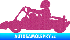 Samolepka Motokára 001 levá Ultra Metalic růžová