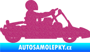 Samolepka Motokára 001 pravá Ultra Metalic růžová