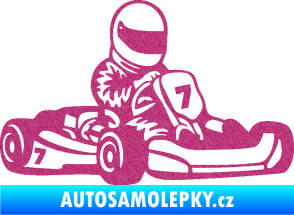 Samolepka Motokára 002 pravá Ultra Metalic růžová