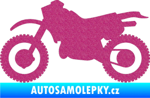 Samolepka Motorka 003 levá Ultra Metalic růžová