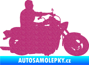 Samolepka Motorka 049 pravá Ultra Metalic růžová