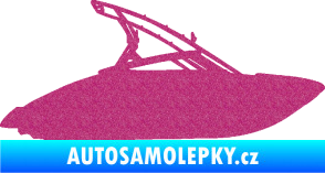 Samolepka Motorový člun 001 pravá Ultra Metalic růžová