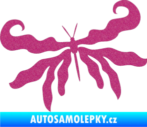 Samolepka Motýl 004 levá Ultra Metalic růžová