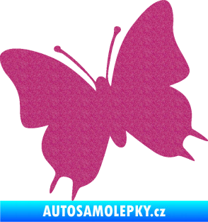 Samolepka Motýl 007 levá Ultra Metalic růžová