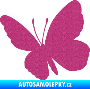 Samolepka Motýl 009 levá Ultra Metalic růžová