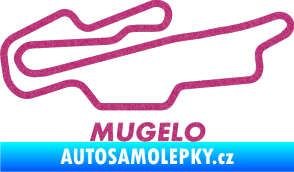 Samolepka Okruh Mugelo Ultra Metalic růžová