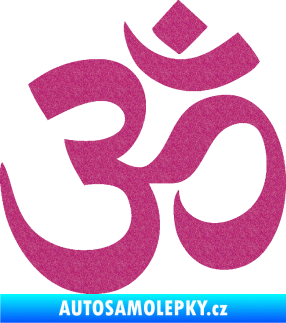 Samolepka Náboženský symbol Hinduismus Óm 001 Ultra Metalic růžová