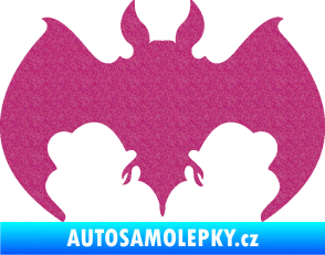 Samolepka Netopýr 002 Ultra Metalic růžová