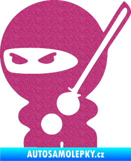 Samolepka Ninja baby 001 levá Ultra Metalic růžová