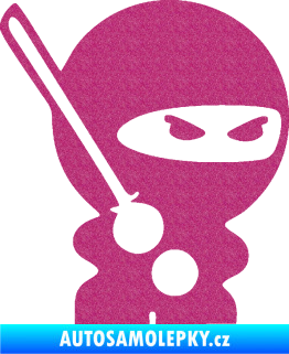 Samolepka Ninja baby 001 pravá Ultra Metalic růžová