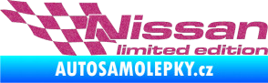 Samolepka Nissan limited edition levá Ultra Metalic růžová