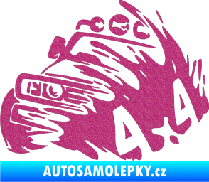 Samolepka Off Road 002 levá 4x4 Ultra Metalic růžová