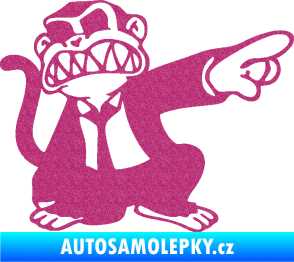 Samolepka Opičák JDM pravá Ultra Metalic růžová