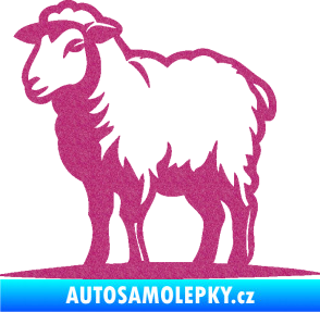 Samolepka Ovce 002 levá Ultra Metalic růžová