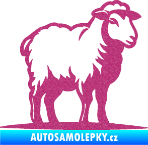 Samolepka Ovce 002 pravá Ultra Metalic růžová