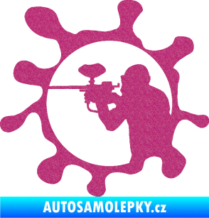 Samolepka Paintball 004 levá Ultra Metalic růžová