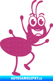Samolepka Pan mravenec pravá Ultra Metalic růžová