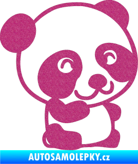 Samolepka Panda 002 pravá Ultra Metalic růžová