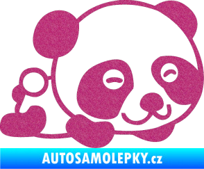 Samolepka Panda 003 pravá Ultra Metalic růžová