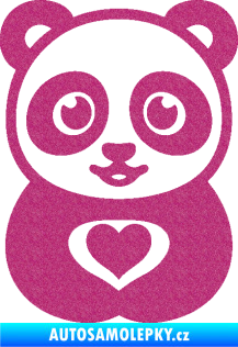 Samolepka Panda 008 roztomilá Ultra Metalic růžová
