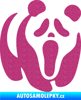Samolepka Panda 014 pravá maska Vřískot Ultra Metalic růžová