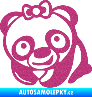 Samolepka Panda baby levá Ultra Metalic růžová