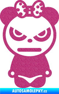 Samolepka Panda girl Ultra Metalic růžová