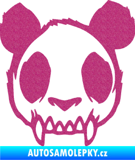 Samolepka Panda zombie  Ultra Metalic růžová