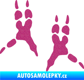 Samolepka Papoušek 008 stopy levá Ultra Metalic růžová