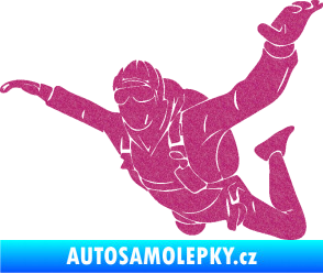 Samolepka Parašutista 004 levá Ultra Metalic růžová