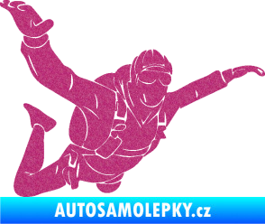 Samolepka Parašutista 004 pravá Ultra Metalic růžová