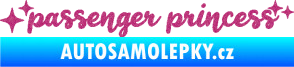 Samolepka Passenger Princess 002 nápis s hvězdičkami Ultra Metalic růžová