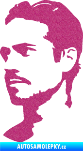 Samolepka Paul Walker 004 levá Ultra Metalic růžová