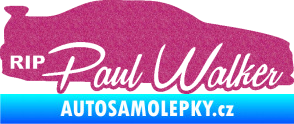 Samolepka Paul Walker 005 RIP Ultra Metalic růžová