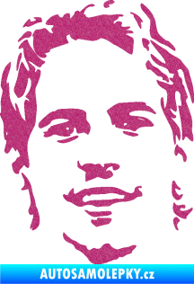 Samolepka Paul Walker 008 levá obličej Ultra Metalic růžová