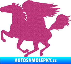Samolepka Pegas 001 levá okřídlený kůň Ultra Metalic růžová