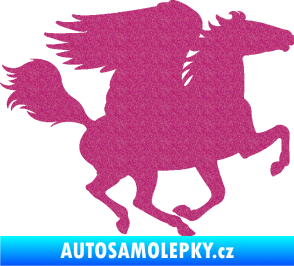 Samolepka Pegas 001 pravá okřídlený kůň Ultra Metalic růžová