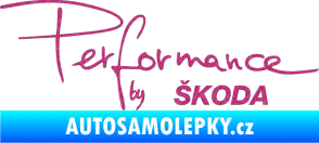 Samolepka Performance by Škoda Ultra Metalic růžová