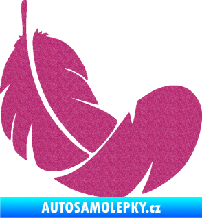 Samolepka Peříčko 008 pravá Ultra Metalic růžová