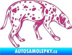Samolepka Pes 001 pravá Dalmatin Ultra Metalic růžová